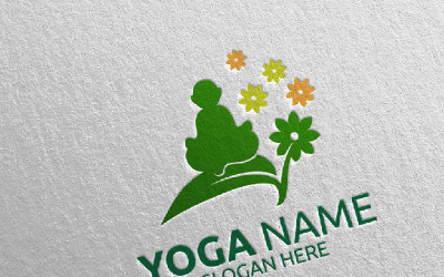 Yoga and Lotus 27 Logo Template