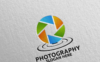 Su Kamera Fotoğrafçılığı 85 Logo Şablonu