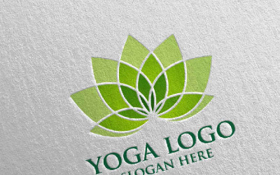 Yoga and Lotus 32 Logo Template
