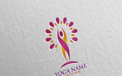 Yoga and Lotus 58 Logo Template