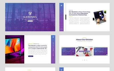 Plantilla de PowerPoint - negocios - tecnología