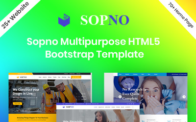 Sopno HTML5 Bootstrap-mall för flera ändamål