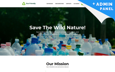 "Eco Friendly - Recycle" Responsive Landingspagina Template №94867