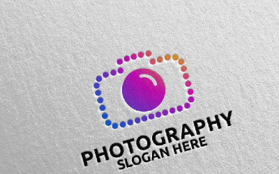 Abstract Dot Camera Photography 86 Logo Template