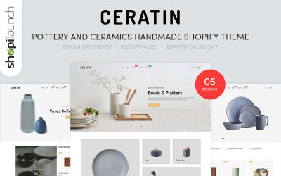 Ceratyna - ręcznie robiony motyw Shopify z ceramiki i ceramiki