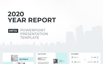 2020 Year Report PowerPoint template