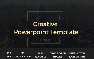 Plantilla de PowerPoint ciudad creativa