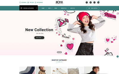 Responsywny szablon Shopify Movva - The Baby kids fashion premium #94943