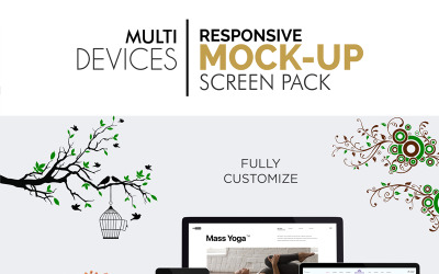 Multi Devices Responsive Screen Pack product mockup