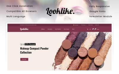 Responsywny szablon OpenCart LookLike - Cosmetics Store #95093