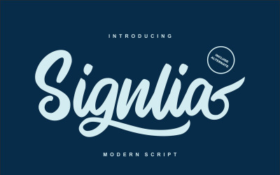 Signlia | Modern Cursive Font