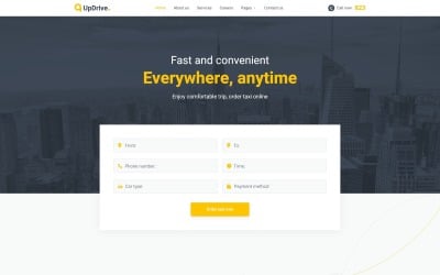 UpDrive - Çevrimiçi Taksi Hizmeti Web Sitesi Şablonu