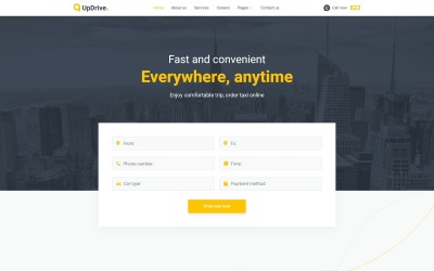 UpDrive - Modello di sito web del servizio taxi online