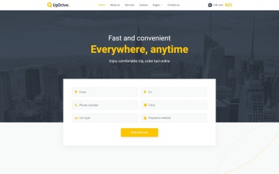UpDrive - Website-Vorlage für Online-Taxidienste