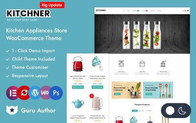 Kitchner - Tema responsivo Elementor WooCommerce para tienda de electrodomésticos de cocina