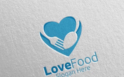 Love Healthy Food for Restaurant or Cafe 11 Logo Template