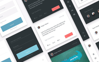 Essenti Social UI Elements #95295