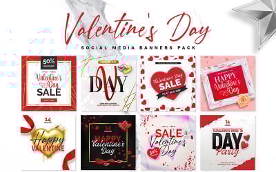 INCANTEVOLE - Modello di social media per banner pack di San Valentino