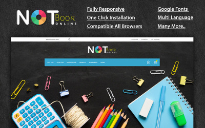 "Notebook Stationery Store" Responsive OpenCart Template №95290