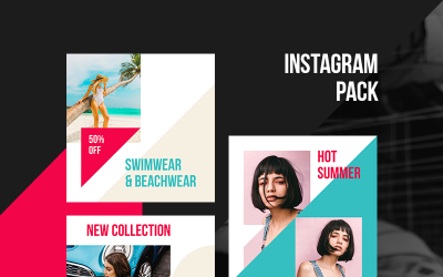 Plantillas triangulares de Instagram para redes sociales