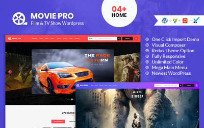 Responzivní WordPress motiv "Movie Pro Film, Video and TV Show" #95294