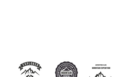 Szablon Logo Przeglądaj góry i przygodę
