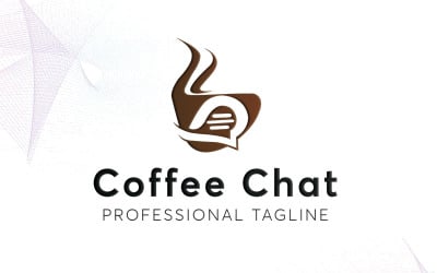 Kaffee-Chat-Logo-Vorlage