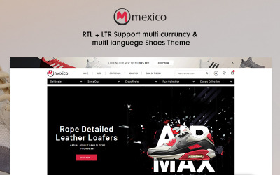 Maxico – A cipők és divat prémium Shopify téma