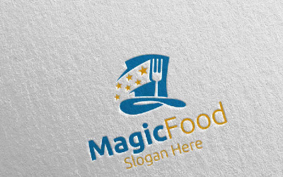 Plantilla de logotipo Magic Food para restaurante o cafetería 42
