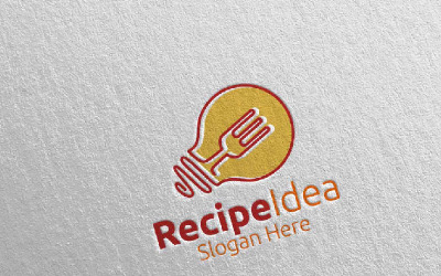 Rezeptidee Essen für Restaurant oder Cafe 60 Logo Vorlage