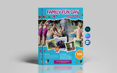 Flyer-Design für einen Familientag