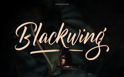Blackwing | Niestandardowa czcionka kursywna z napisem pędzla