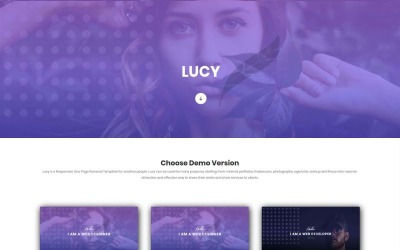 Lucy - Personal Portfolio Landing Page Template