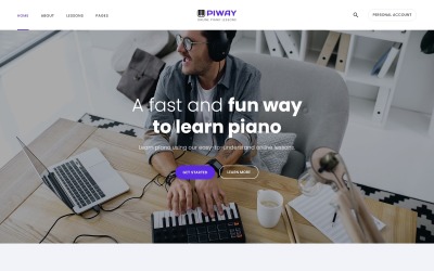 Piway - Joomla-mall för kreativ musik med flera sidor