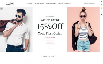 Responsive Lum - Optometry Store Template Magento Theme #95507