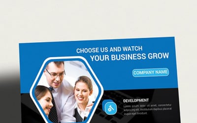Corporate Flyer with Hexagon Elements - Corporate Identity Template