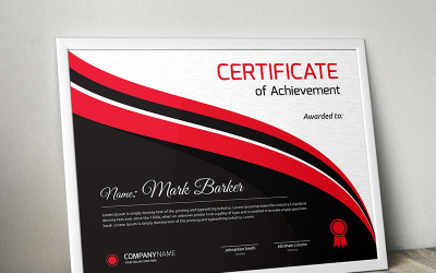Curvy Dark Background Certificate Template