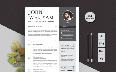 John Modern Resume Template