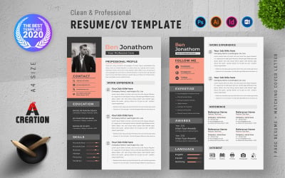 Modello di curriculum modificabile di Ben Jonathon