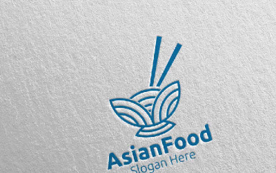 Aziatische voeding voor voeding of supplement Concept 79 Logo-sjabloon