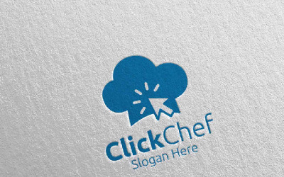 Click Food for Restaurant or Cafe 64 Logo Template