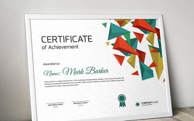 Modelo de certificado de bursts poligonais