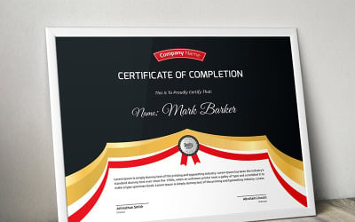 Ribbon Dark Certificate Template