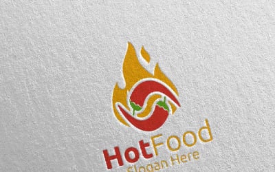 Chili Food for Restaurant or Cafe 95 Logo Template