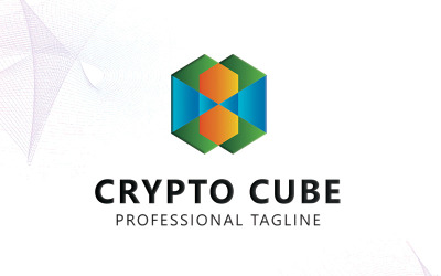 Crypto Cube Logo Vorlage