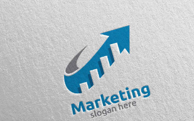 Icono de diseño de asesor financiero de marketing 4 plantilla de logotipo