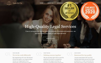 "Law & Co - Responsive Drupal Template" thème Drupal adaptatif #95850