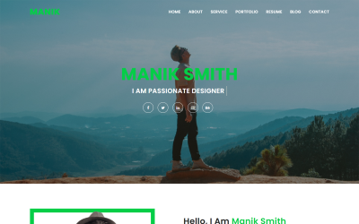 Manik Minimal Portfolio HTML-Landingpage-Vorlage