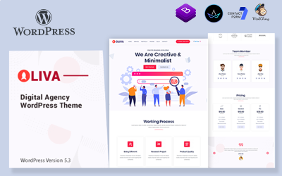 "Oliva - Digital Agency Business WordPress Theme" Responsive WordPress thema №95805