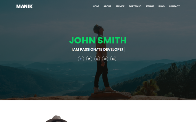 Responsive Manik Personal Portfolio Açılış Sayfası #95865